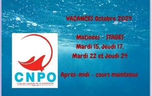 STAGES ET COURS VACANCES OCTOBRE