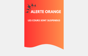 ARRET DES COURS A l'approche du phénomène climatique Garance