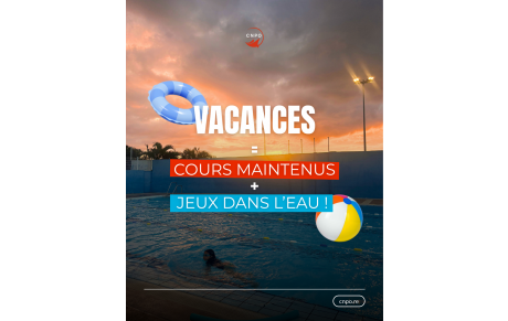 Les vacances au CNPO : les cours continuent, version jeux dans l'eau !
